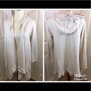 Roxy over sized open front hooded sweatshirt